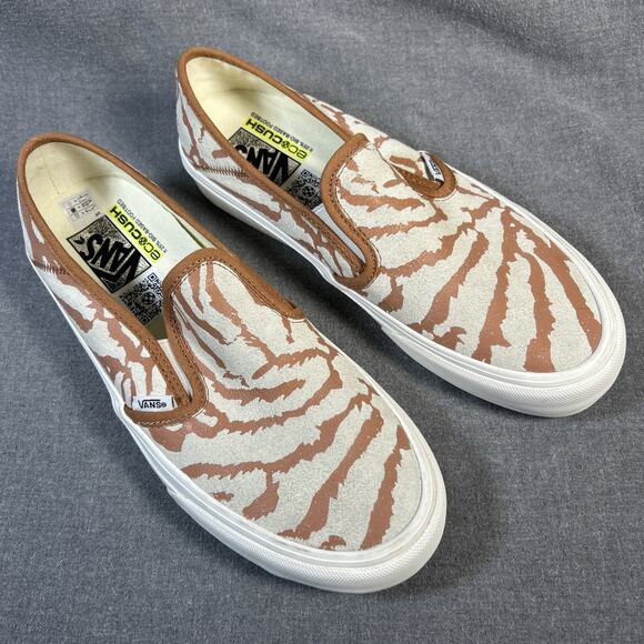 Vans Other - Vans Slip-On Men's 8.5 Women's 10 VR3 SF Tiger Shell Ecocush Skateboard Shoes